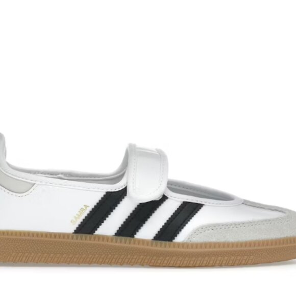 adidas Shoes - adidas White Sneakers with Black Stripes